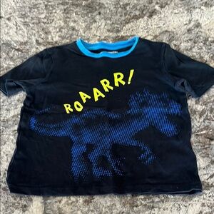 Kids Dinosaur Graphic T-Shirt - Black & Blue